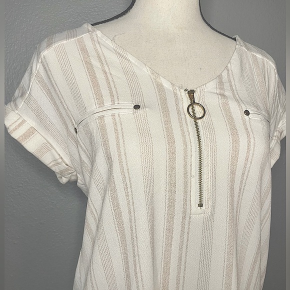 Beige Striped Top - Picture 3 of 5